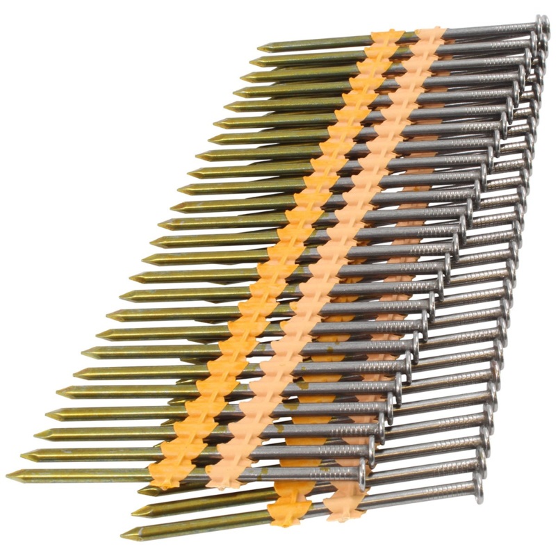 3X120H 3x120 20-22 Degree Plastic Strip Bright Smooth Shank Nails, 4,000/Box