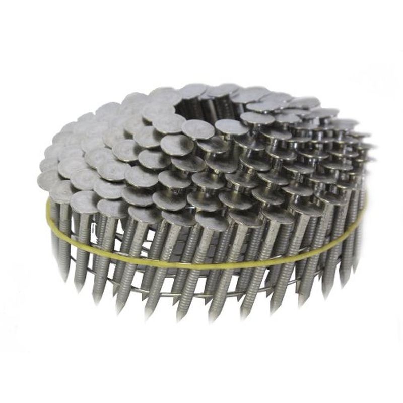 CR112SSR 1-1/2x120 Coil Roofing 304 Stainless Steel Smooth Shank Nails, 7,200/Box
