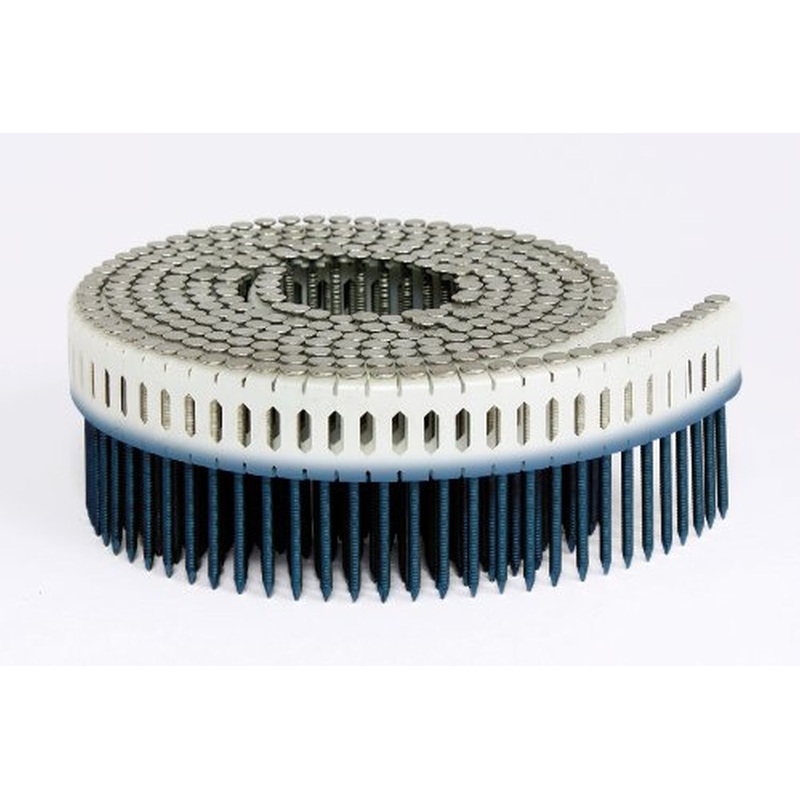 Fasco PC17886RSSE1M 1-7/8x086 0-Degree Plastic Coil Stainless Steel Ring Shank Nails, 1,000/Box