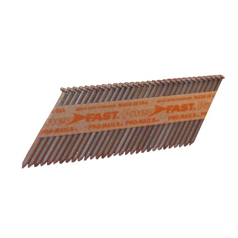 PneuFast SP8DXR 2-3/8x120 30-34 Degree Paper Tape Bright Ring Shank Nails, 5,000/Box