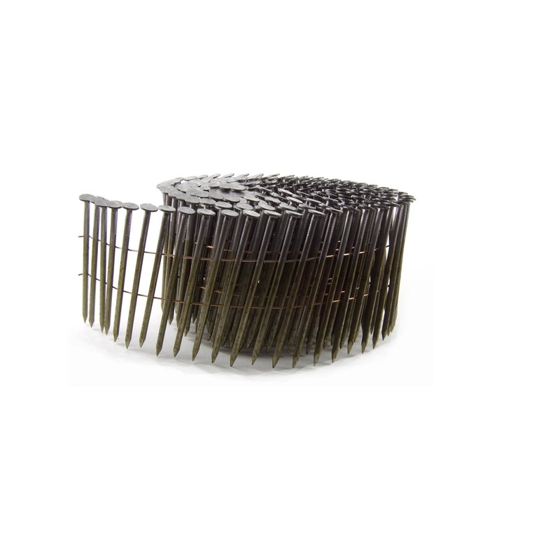 B&C Eagle 238X099C 2-3/8" x .099 Round Head 15 Bright Smooth Shank Wire Collated Coil Framing Nails (3,000 per box)