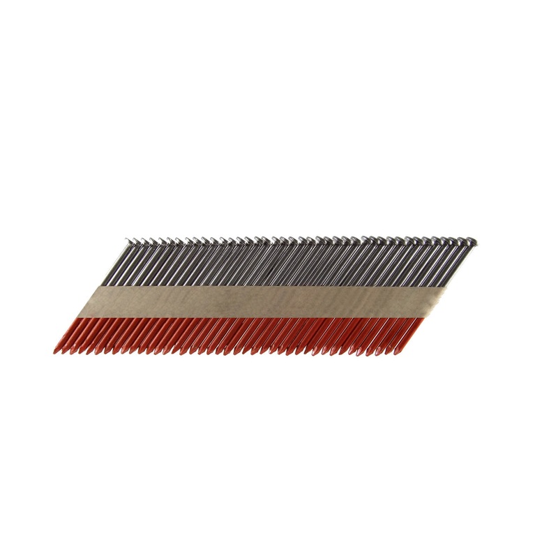 B&C Eagle 238X113/33 2-3/8" x .113 Offset Round Head 33 Bright Smooth Shank Paper Tape Collated Framing Nails (2,500 per box)