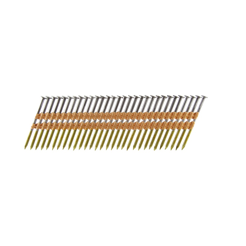 B&C Eagle 238X113R/22B 2-3/8" x .113 Round Head 22 Bright Ring Shank Plastic Collated Framing Nails (5,000 per box)