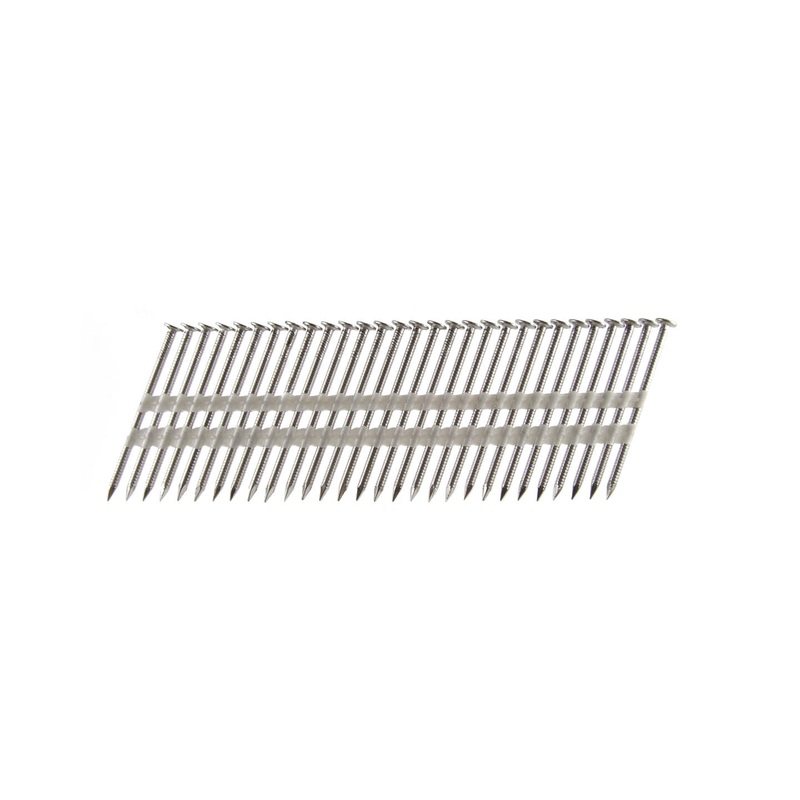 B&C Eagle 238X113RSS/22 2-3/8" x .113 Round Head 22 S304 Stainless Steel Ring Shank Plastic Collated Framing Nails (1,000 per box)