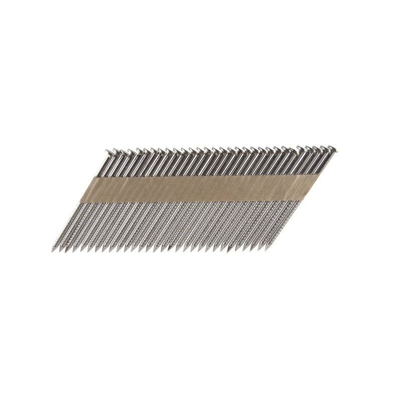 B&C Eagle 314X120RSS/33 3-1/4" x .120 Offset Round Head 33 S304 Stainless Steel Ring Shank Paper Tape Collated Framing Nails (1,000 per box)