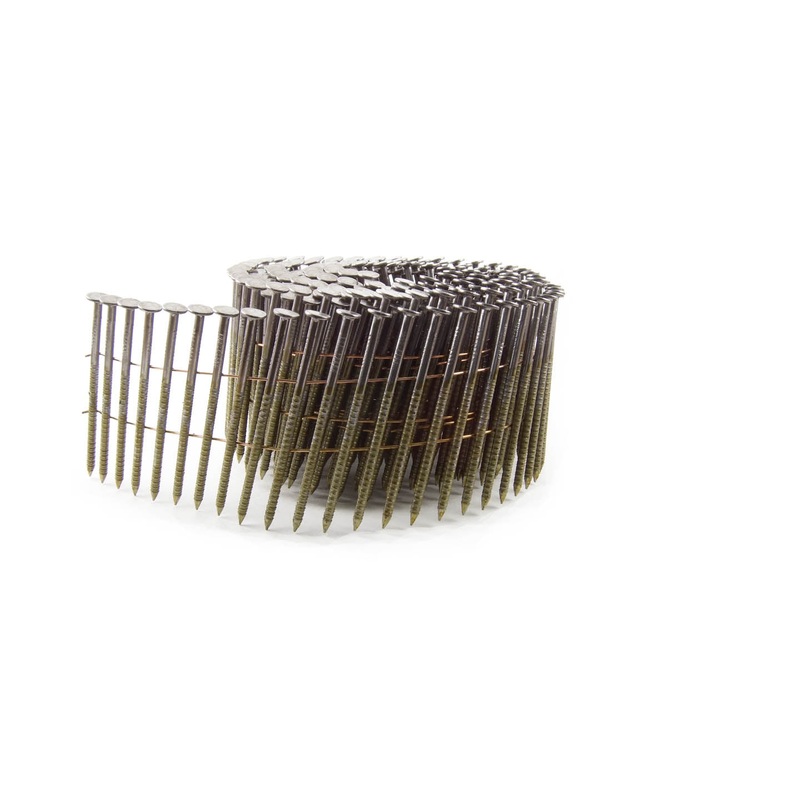 B&C Eagle A238X099RC 2-3/8" x .099 Round Head 15 Bright Ring Shank Wire Collated Coil Framing Nails (500 per box)