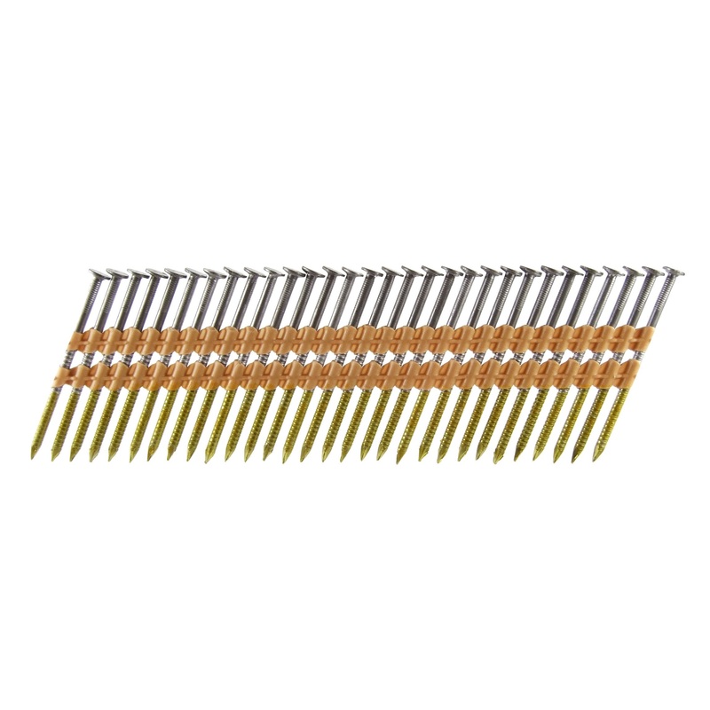 B&C Eagle A238X113R/22 Round Head 2-3/8-Inch x .113 x 22 Degree Bright Ring Shank Plastic Collated Framing Nails (500 per box)