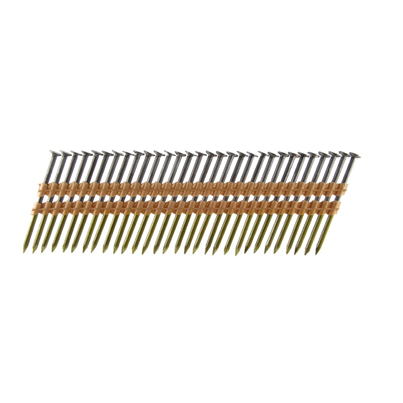 B&C Eagle A314X131/22 Round Head 3-1/4-Inch x .131 x 22 Degree Bright Smooth Shank Plastic Collated Framing Nails (500 per box)