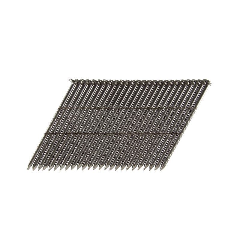 B&C Eagle A314X131RSS/28 Offset Round Head 3-1/4-Inch x .131 x 28 Degree S304 Stainless Steel Ring Shank Wire Collated Framing Nails (500 per box)
