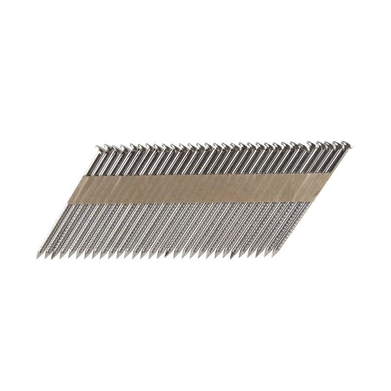B&C Eagle A314X131RSS/33 Offset Round Head 3-1/4-Inch x .131 x 33 Degree S304 Stainless Steel Ring Shank Paper Tape Collated Framing Nails (500 per box)