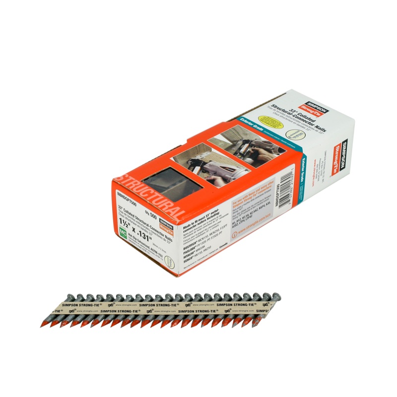 Simpson N8HDGPT500 Strong-Drive 33 SCN SMOOTH-SHANK CONNECTOR Nail  1-1/2 in. x .131 in. HDG (500-Qty)