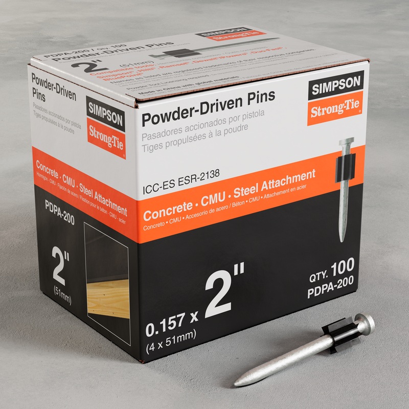 Simpson PDPA-200 PDPA.157 in. x 2 in. Powder-Actuated Pin (100-Qty)