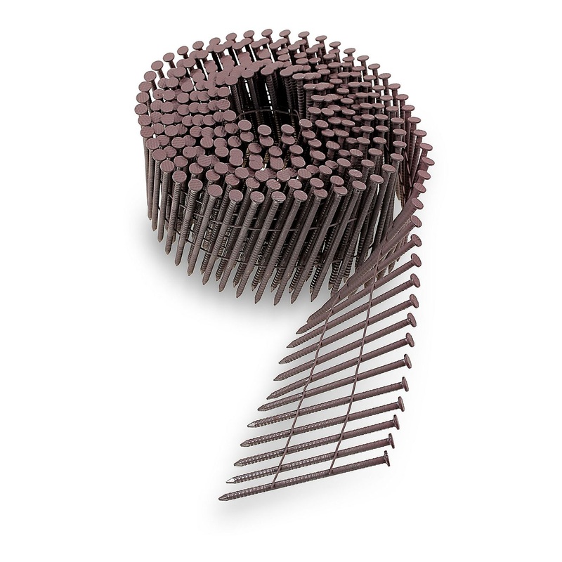 Simpson Strong-Tie S13A200CCB 2x092 15-Degree Wire Coil Stainless Steel Ring Shank Nails, Dark Brown, 3,600/Box