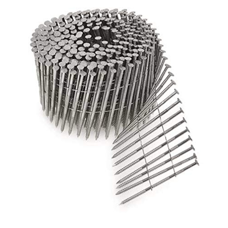 Simpson Strong-Tie S13A200SNC 2x092 15-Degree Wire Coil 304 Stainless Steel Ring Shank Nails, 3,600/Box