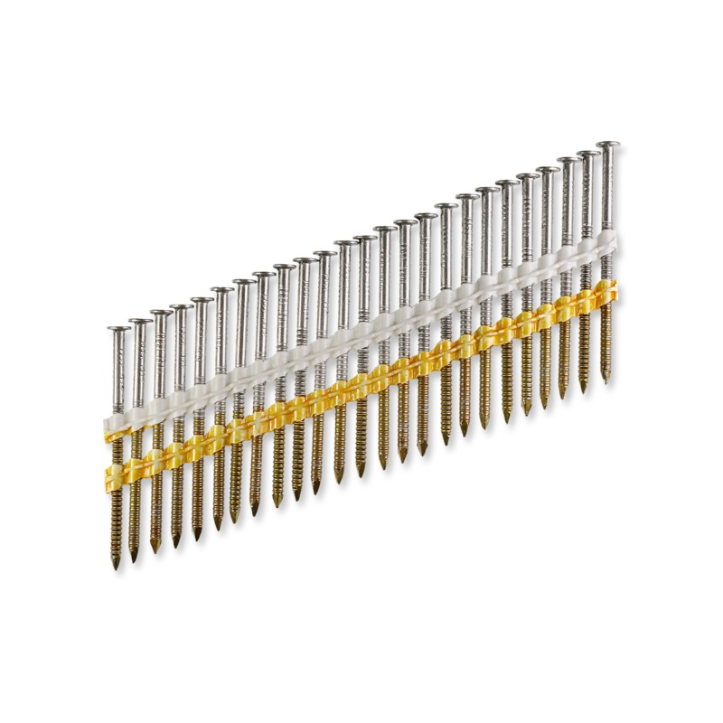 Simpson S11A250CNJ 2022 Plastic Strip, Full Round Head, Ring-Shank Nail  2-1/2 in. x 0.120 in. Type 304 (1000-Qty)