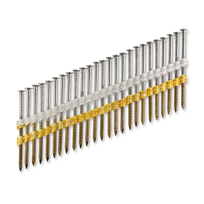 Simpson S12A200CNJ 2022 Plastic Strip, Full Round Head, Ring-Shank Nail  2 in. x .113 in. Type 304 (1000-Qty)