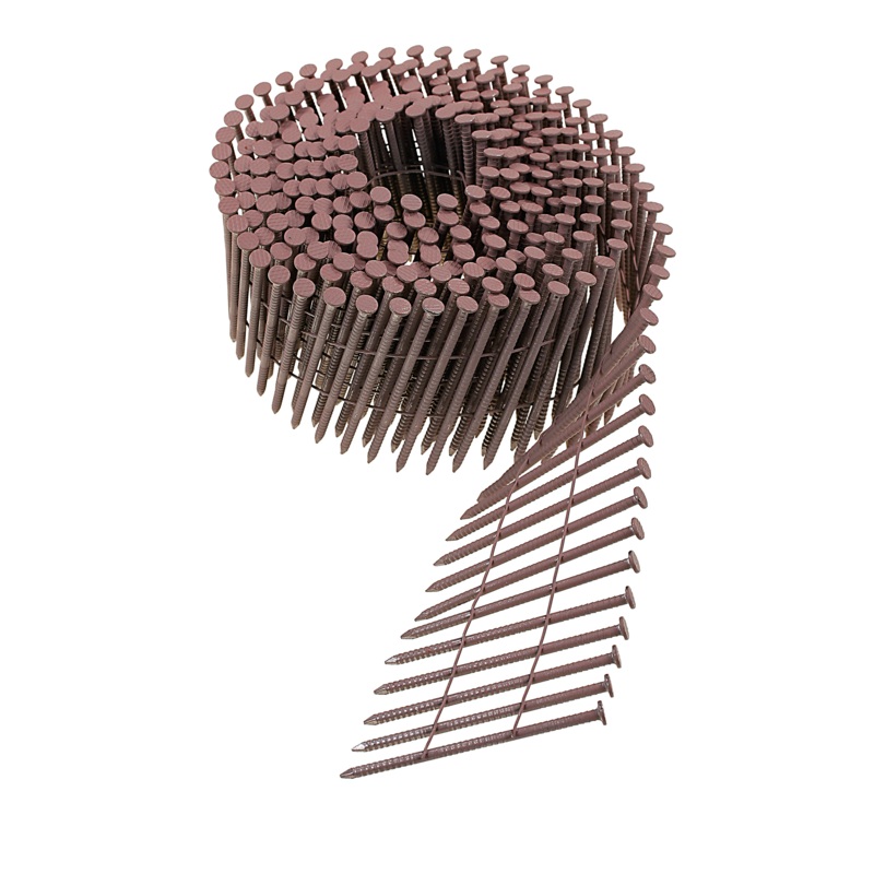 Simpson S13A250WWCBP 15 Wire Coil, Painted, Full Round Head, Ring-Shank Nail  2-1/2 in. x .092 in. Type 304 (900-Qty)