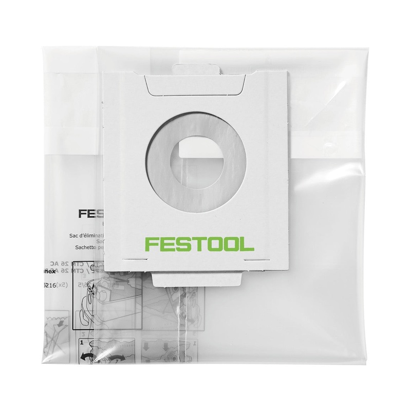 Festool ENS-CT 36 AC/5 bolsa de eliminacin de 5 piezas para aspirador mvil CT 36 con Autoclean ( 496215 )
