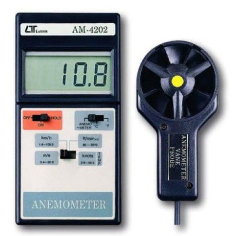 Portable Anemometer with Thermometer - AM-4202