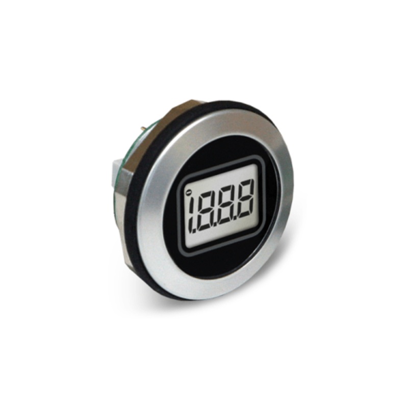 8mm (0.31:), 200 mVdc fullsclae, round metal bezel, LCD