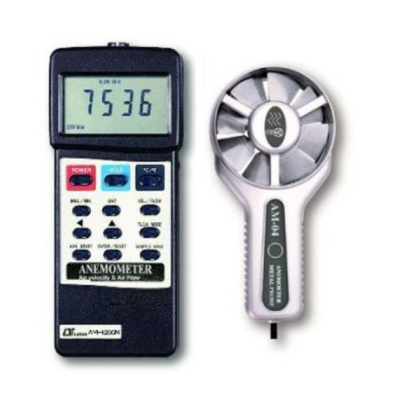Air Flow & Air Velocity Anemometer with Metal Vane - AM-4206M
