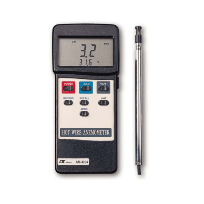 Anemometer With Temperature Hot Wire & RS232 Output - IC-AM4204