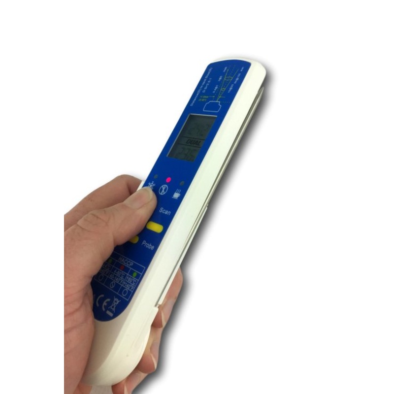 HACCP Food Infrared & Probe Thermometer up to 330 Deg C - TCT303F