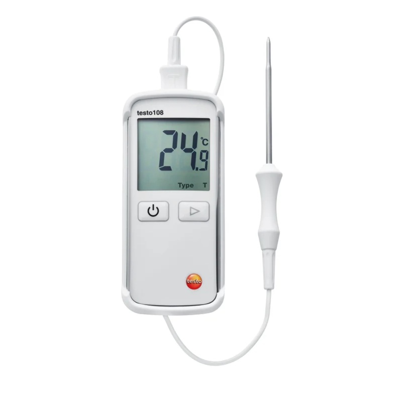 Testo 108, food thermometer with standard immersion/penetration probe