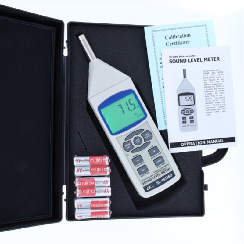Type 1 Sound Level Meter & Data Logger (Traceable Cert & SD Card incl)
