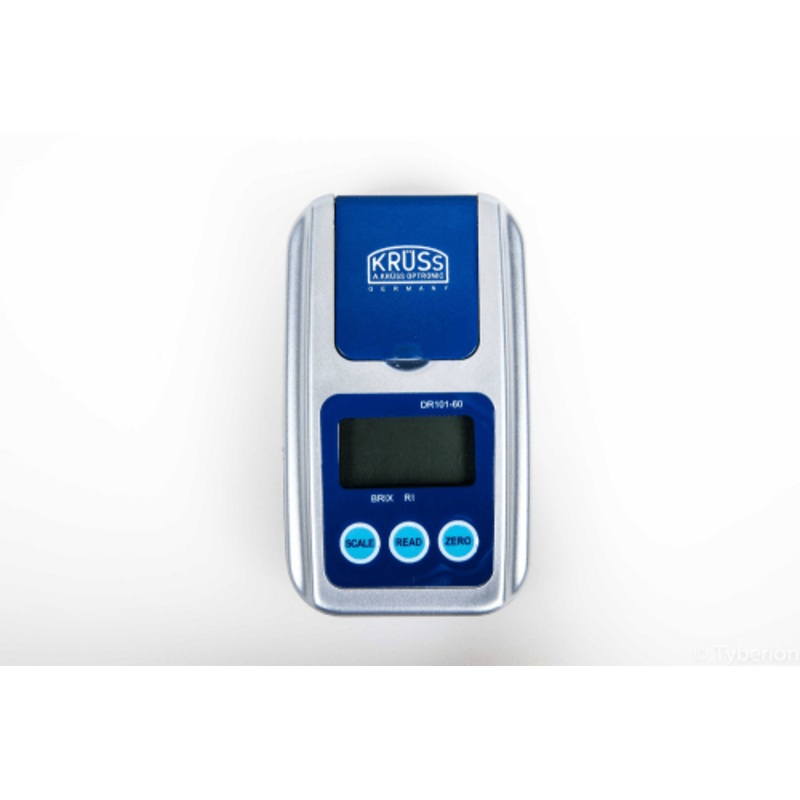 DR101-60 Digital Handheld Refractometer (nD: 1.3330 to 1.4419, +/- 0.0005; 0 to 60 % Brix, +/- 0.35)