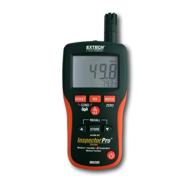 EXTECH MO295, Pinless Moisture Psychrometer plus IR Thermometer