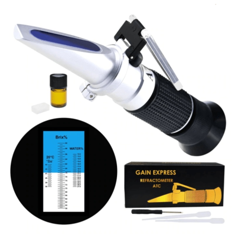 Handheld 58-90%Atc Brix Refractometer-Brix, Baume, Water - IC-90ATC