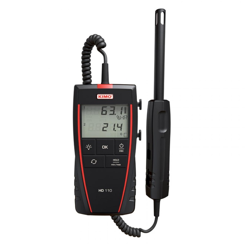 Kimo Thermo Hygrometer with Wired Handheld Probe - HD110S