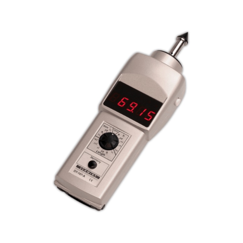 LED Display Contact Tachometer, 6" Circumference Measuring Wheel