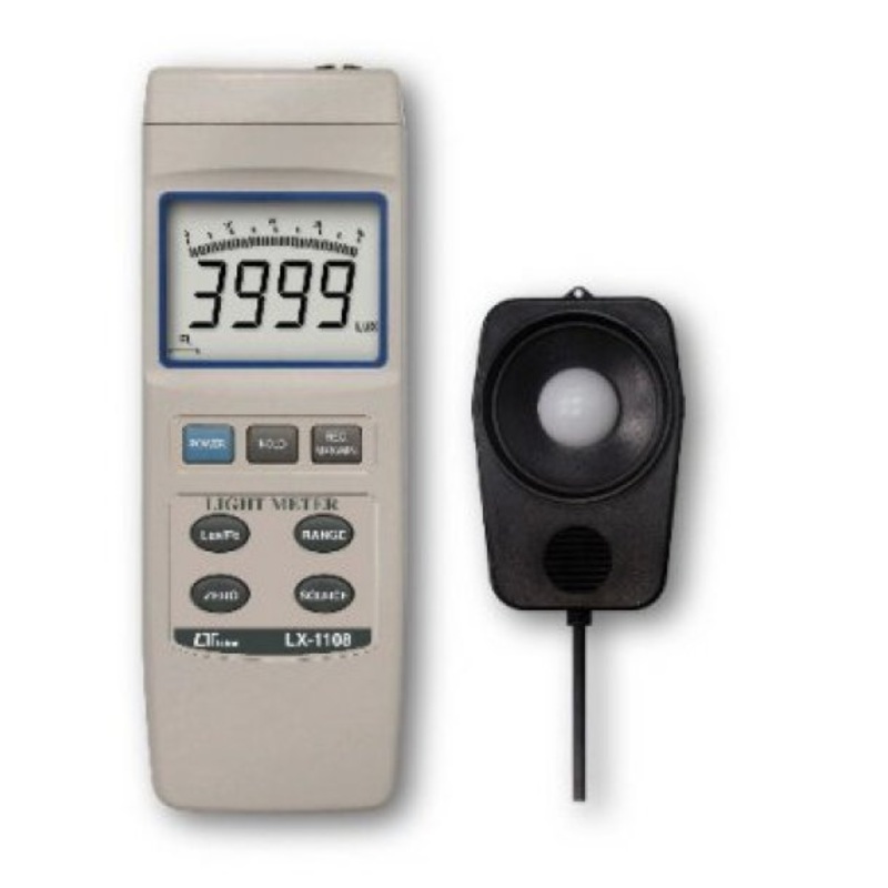 Light Meter, Bar Graph LCD, 5 Range, 4 Light Types - LX-1108