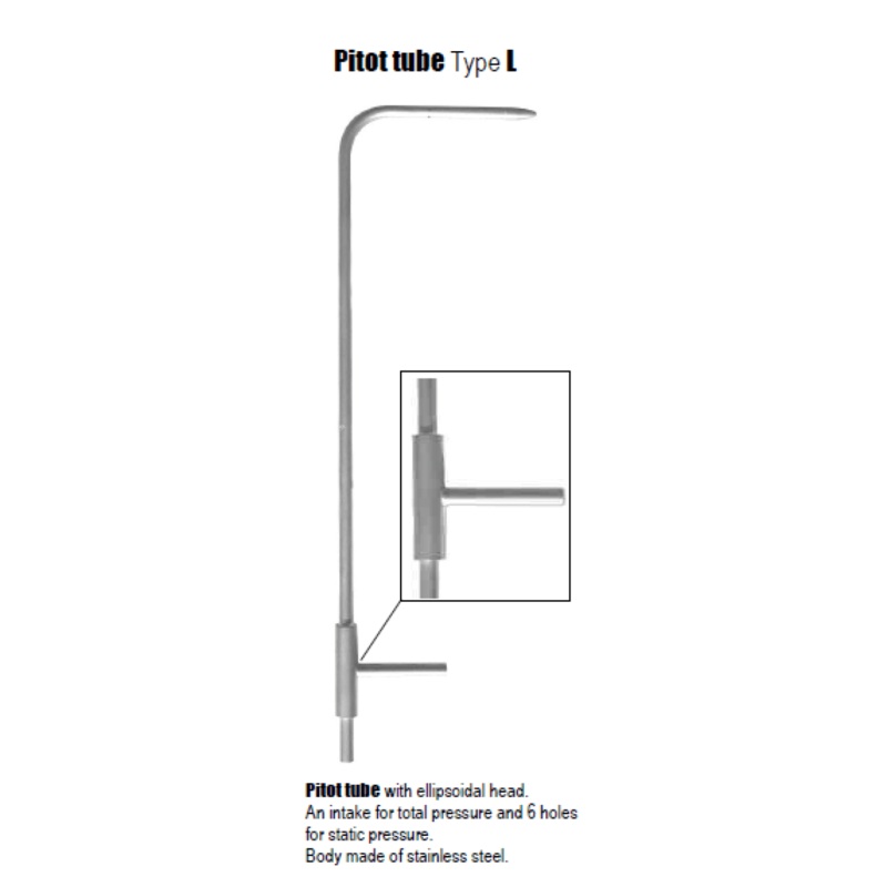 6Mm x, 300Mm Long Pitot Tube With Ellipsoidal Head - TPL-06-300