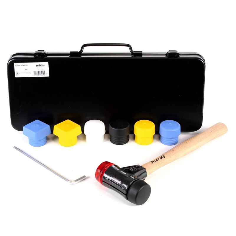 Wiha 832B8 Juego de martillos de seguridad con cabezas mixtas, 8 piezas. en caja (28050)