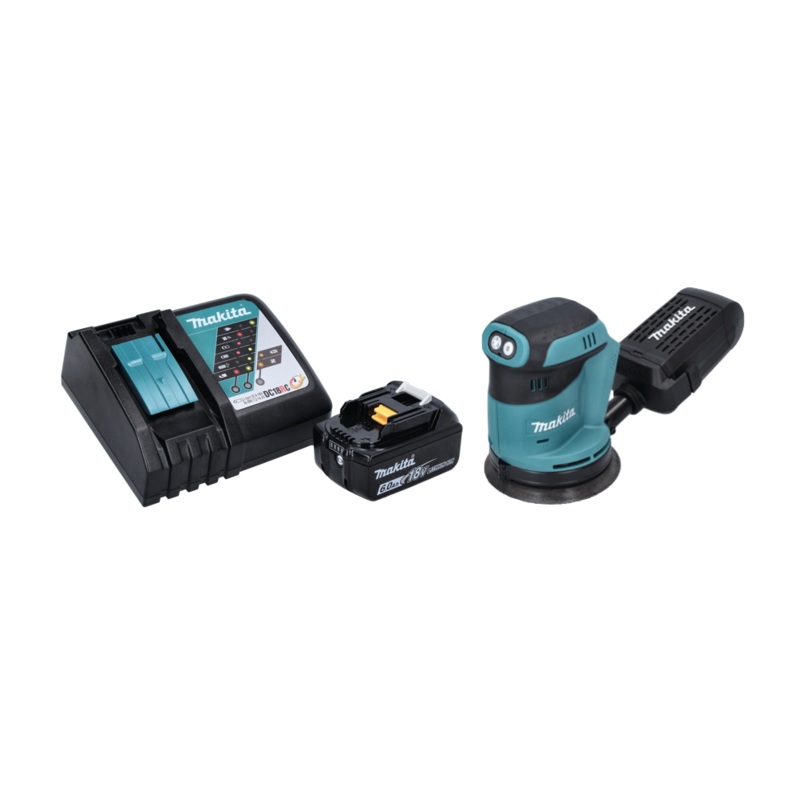 Lijadora excntrica a batera Makita DBO 180 RG1 18 V 125 mm + 1x batera 6,0 Ah + cargador