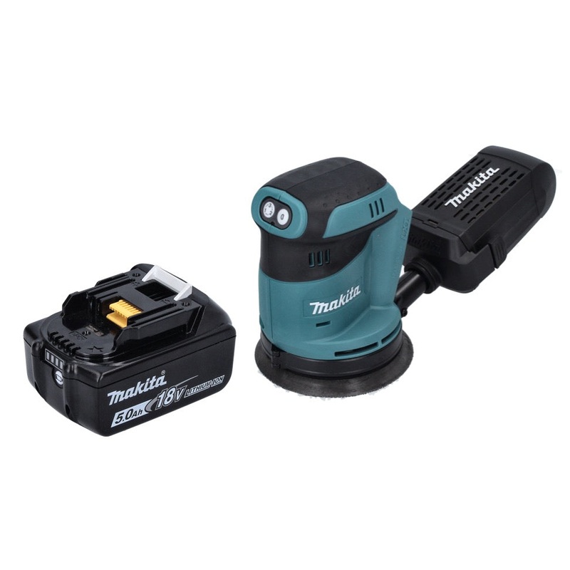 Lijadora excntrica a batera Makita DBO 180 T1 18 V 125 mm + 1x batera 5,0 Ah - sin cargador