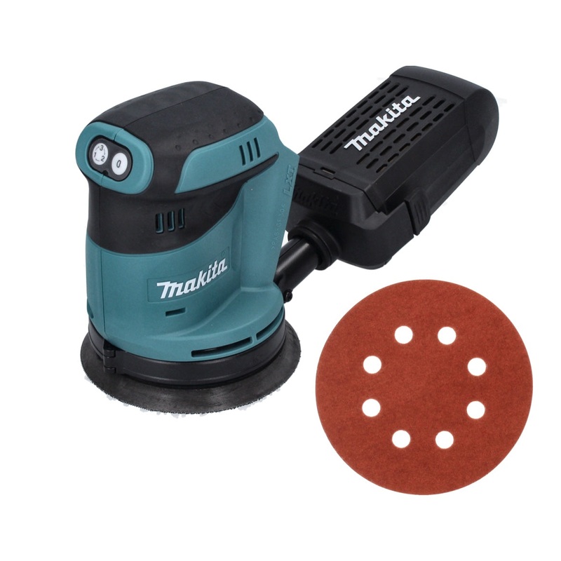 Lijadora excntrica a batera Makita DBO 180 Z 18 V 125 mm + 50x papel de lija K 320 - sin batera, sin cargador
