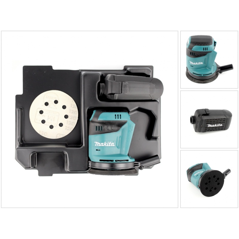 Lijadora excntrica a batera Makita DBO 180 ZE 18 V 125 mm + inserto para Makpac