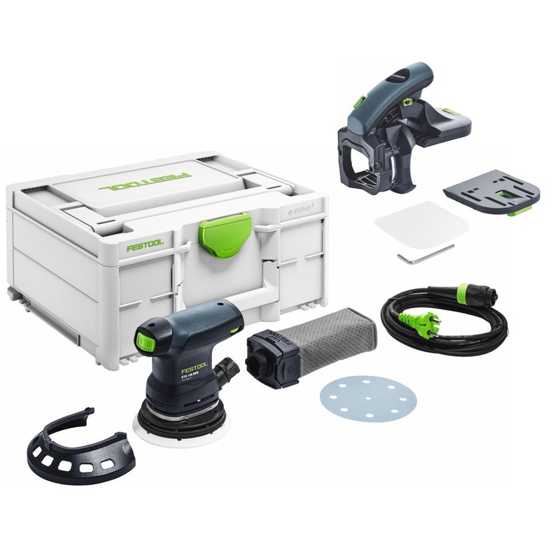 Lijadora excntrica Festool ETS 125 REQ-Plus 250 W 125 mm + AH-ES-ETS/ETSC accesorio de montaje 43 - ngulo de 92 + Systainer