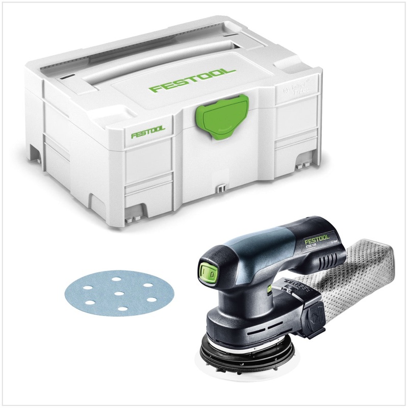 Lijadora excntrica inalmbrica Festool ETSC 125 Li-Basic (201533) 18V 125mm sin escobillas Solo + Systainer - sin batera, sin cargador