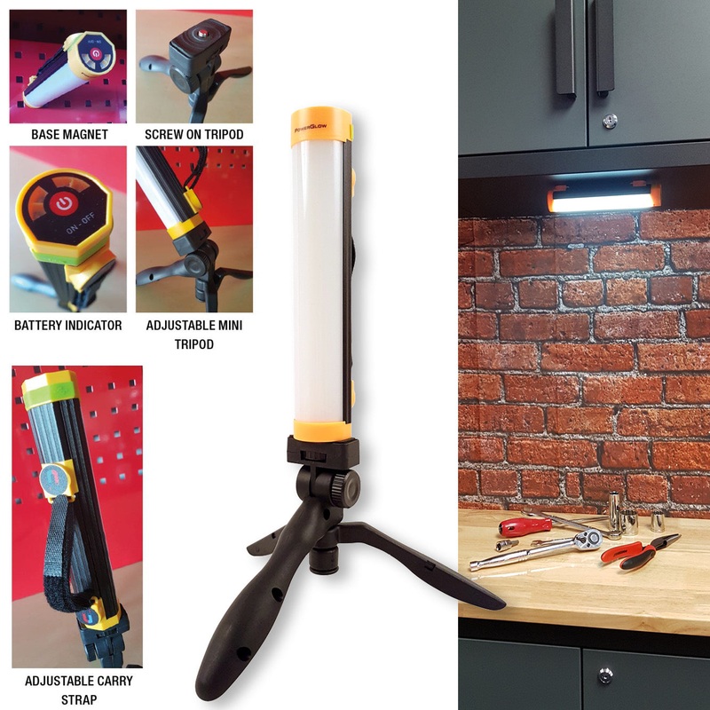 LED Rechargeable Work Light, Incl Work Light, Tripod & USB cable
