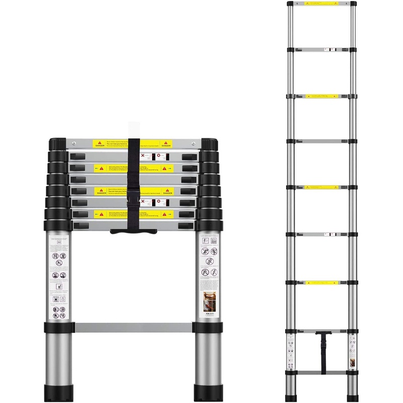 CRESTONE 2.6 METER ALUMINIUM TELESCOPIC LADDER 8.5 FEET KAYEN