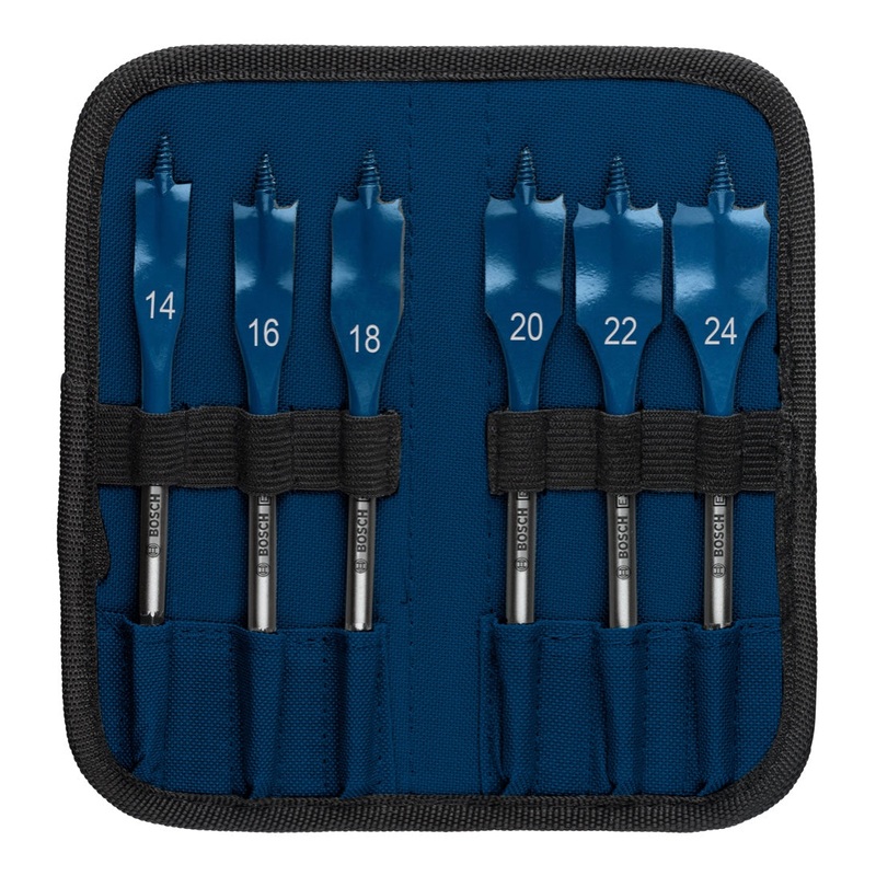 Juego de brocas para fresado plano Bosch EXPERT SelfCut Speed 14 - 24 mm 6 piezas (2608900332) para madera - sucesor de 2608595424