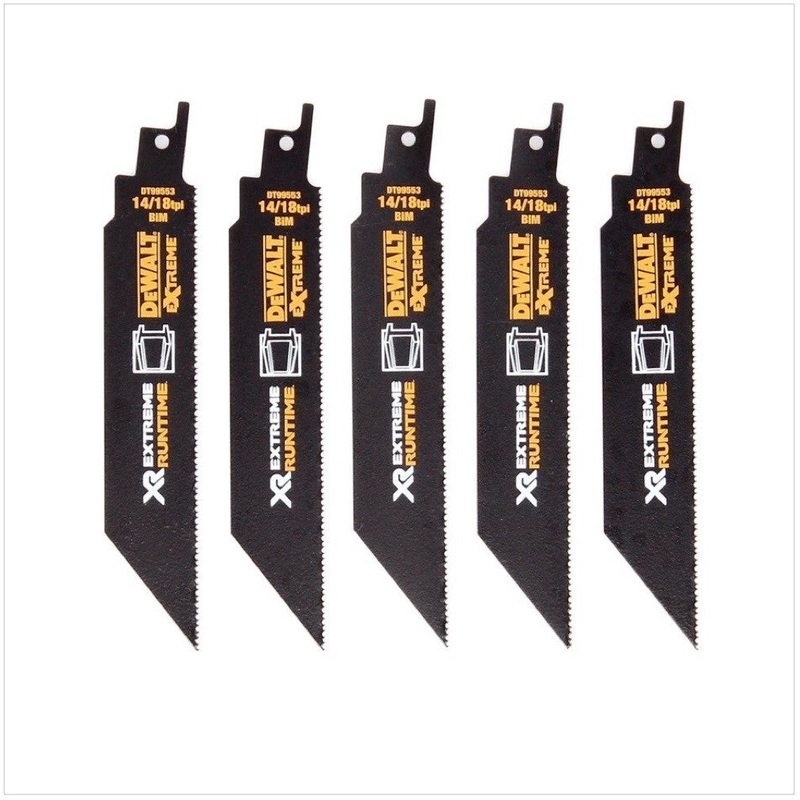 DeWalt DT 99553 hoja de sierra alternativa metal 152 mm 5 piezas