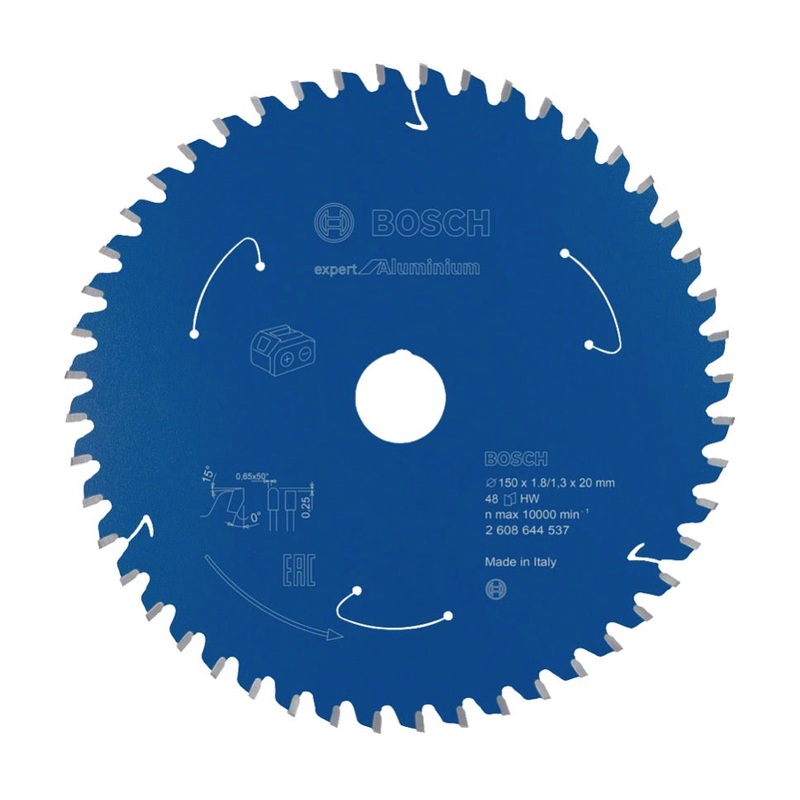 Bosch Professional Hoja de sierra circular Expert para aluminio 150 x 20 x 1,8 mm 48 dientes (2608644537)