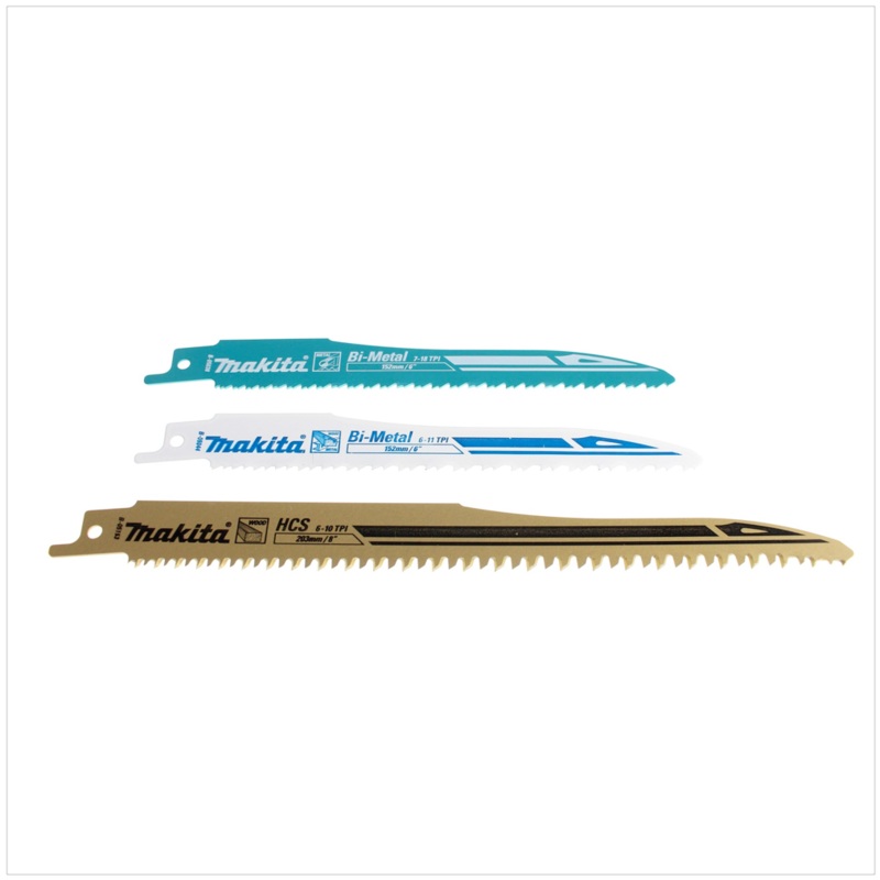Makita pack de 3 hojas de sierra para sierra alternativa JR 3050 3060 3070 BJR 181 182