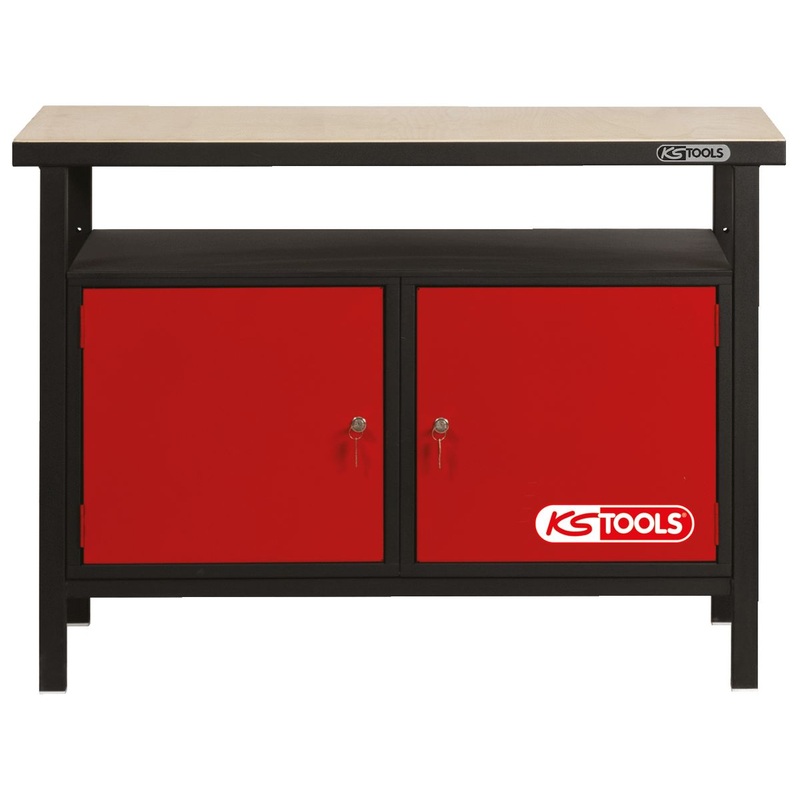 Banco de trabajo profesional KS TOOLS con 2 puertas, H840xW1200xD600mm ( 865.0002 )